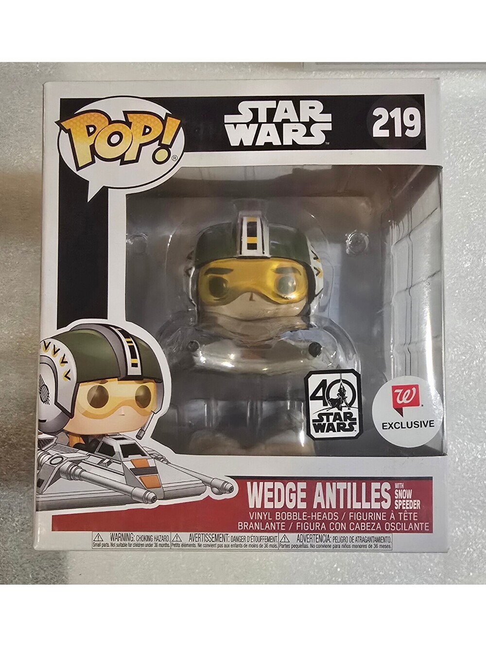 Star Wars Funko Pop 219 Wedge Antilles w/Snow Speeder Vaultd